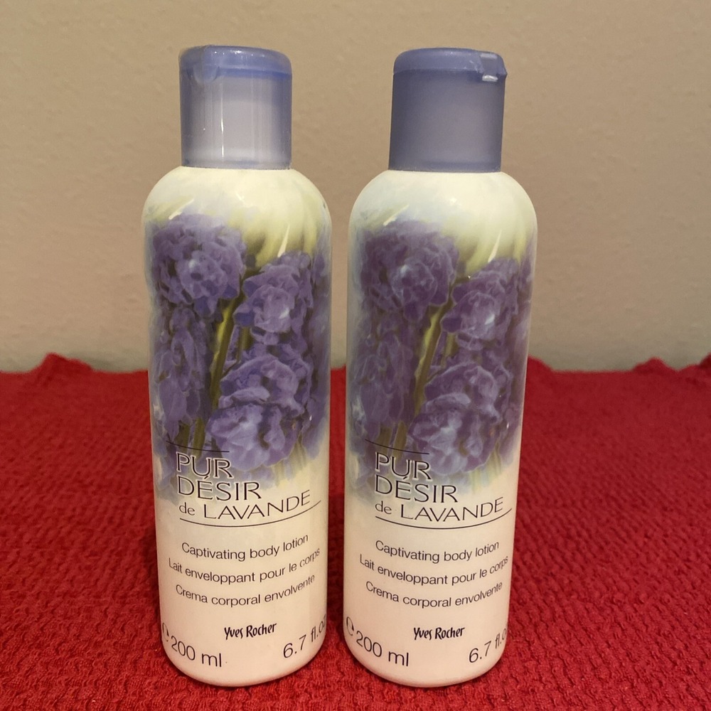 (lot of 2)Yves Rocher Pur Desir De Lavande Lavender 6.7 FL. OZ.  Body Lotion‎